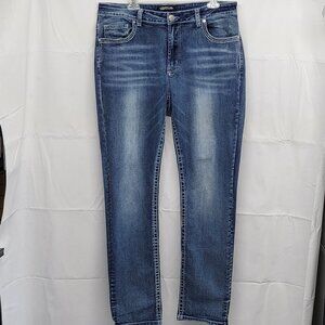 Riot Club Mens Jeans 36 X 32 Thick Stitch Slim Fit  Pockets Blue Denim Pants